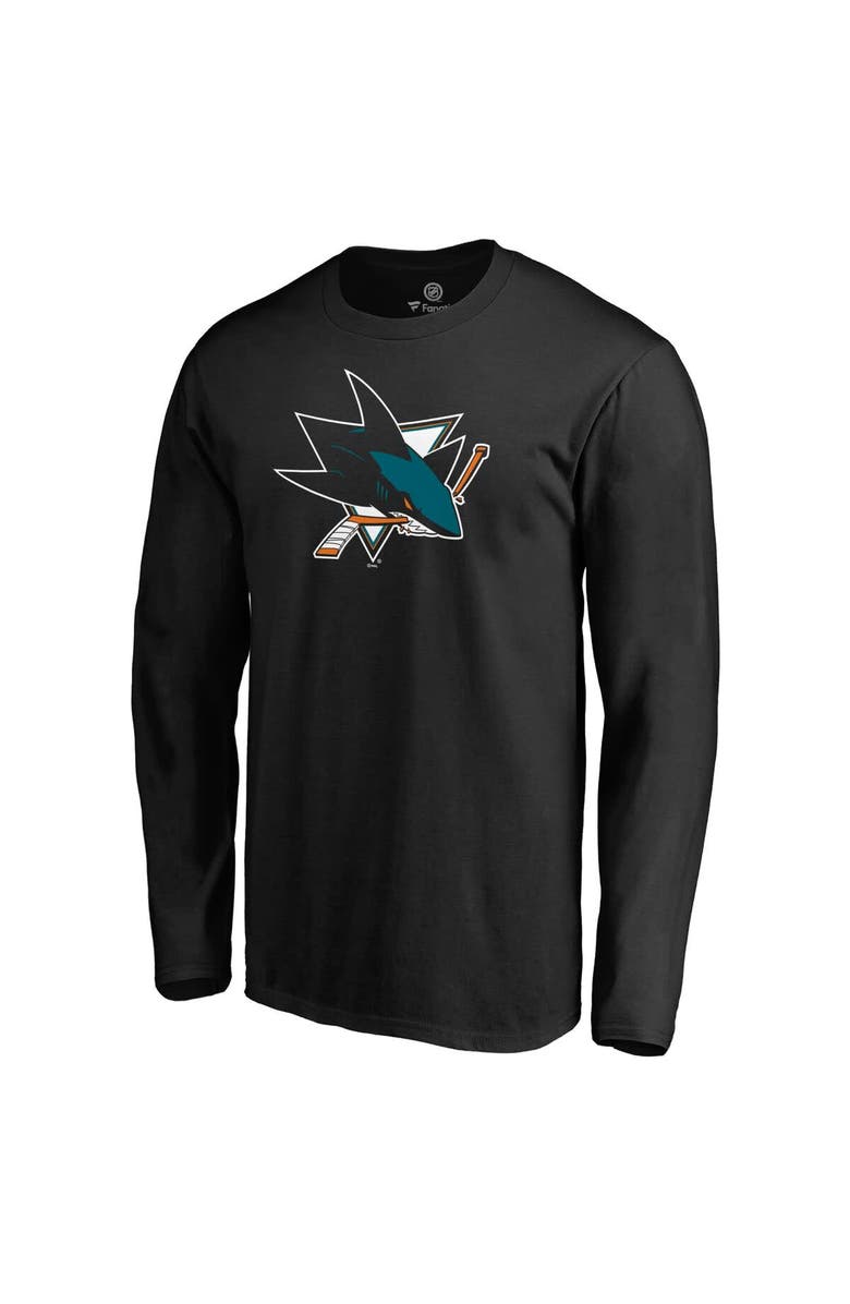 FANATICS Men's Fanatics  Black San Jose Sharks Core Logo Long Sleeve T-Shirt, Alternate, color, 