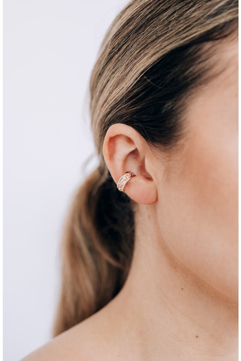 Dew Drop Marine Single Ear Cuff, Alternate, color, DIAMOND