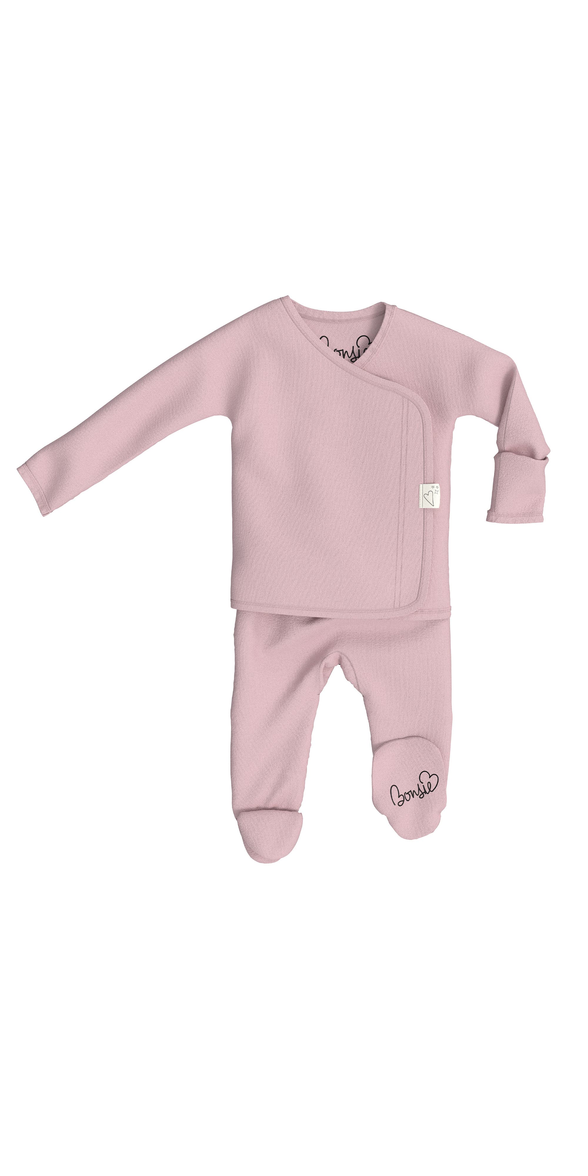 Bonsie Baby Skin to Skin Girl or Boy, Footie in Peony 