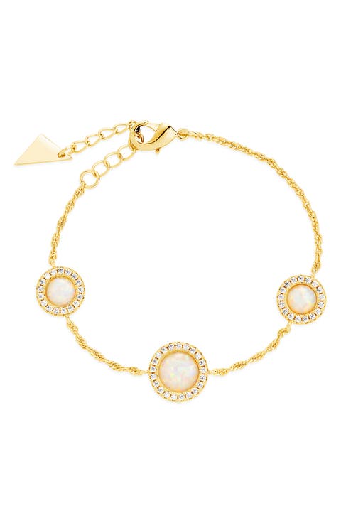 Oasis Opal & Cubic Zirconia Station Bracelet
