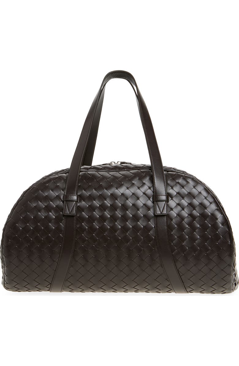 Bottega Veneta Intrecciato Leather Duffle Bag, Main, color, 2145 Fondant-Silver