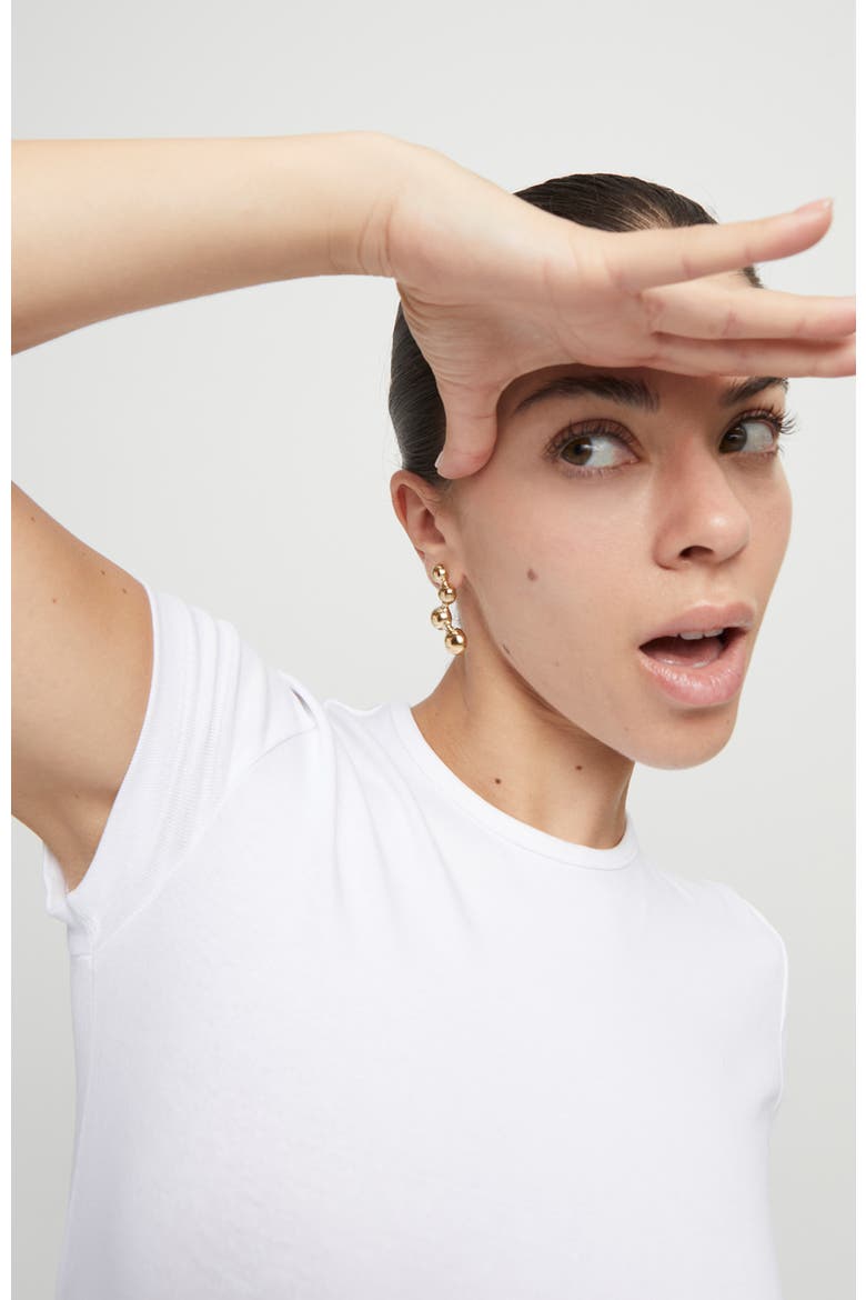 Drop Earrings with Beads, Alternate, color, Gold