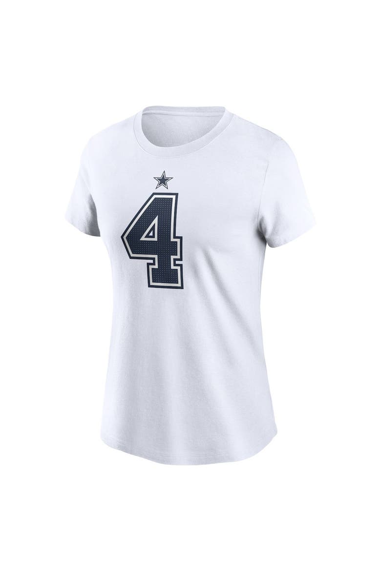 Women's Nike Dak Prescott White Dallas Cowboys Player Name & Number T-Shirt, Alternate, color, White