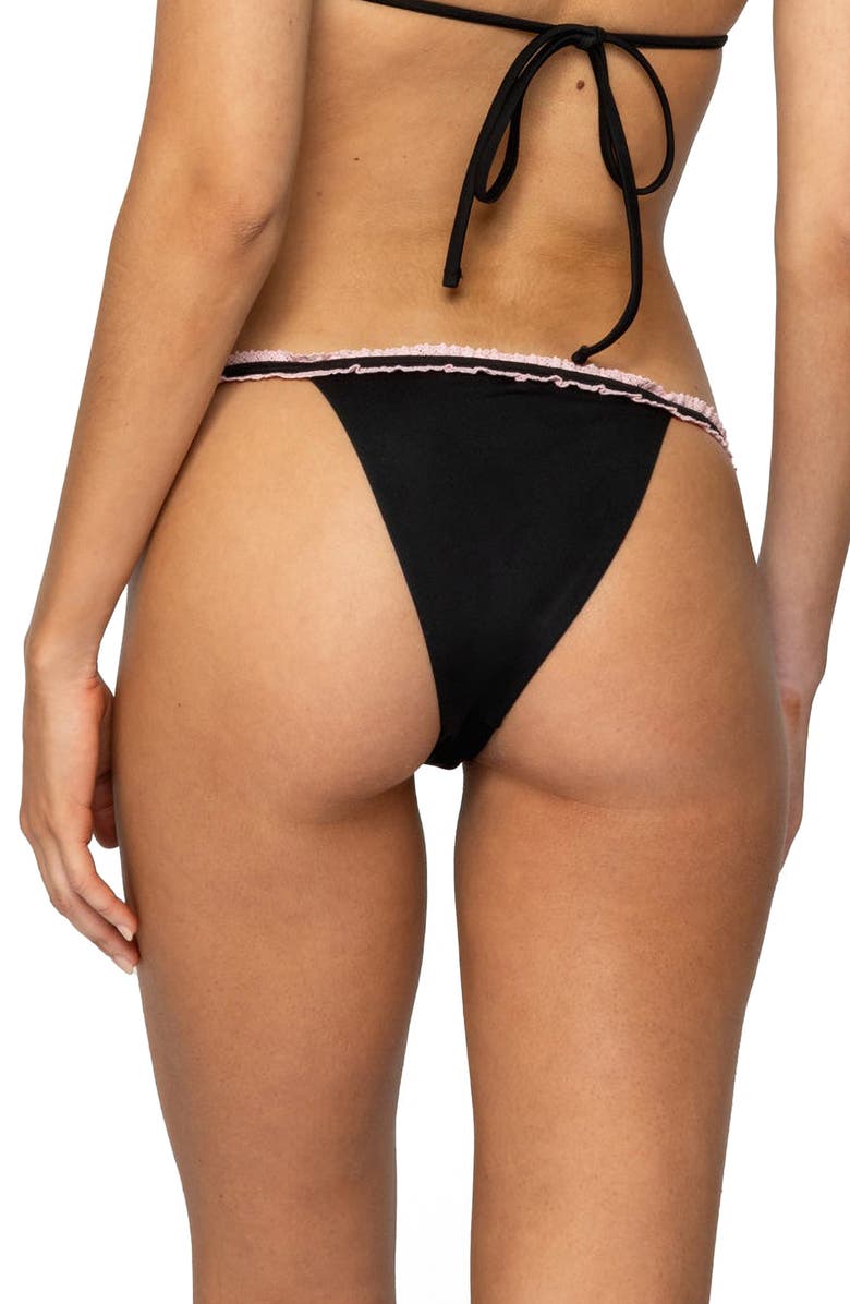 EDIKTED Mandy Bikini Bottoms, Alternate, color, Black