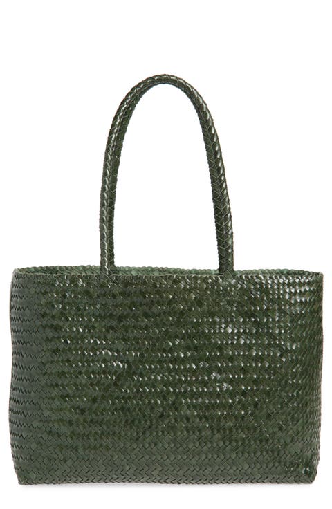 Handwoven Leather Tote