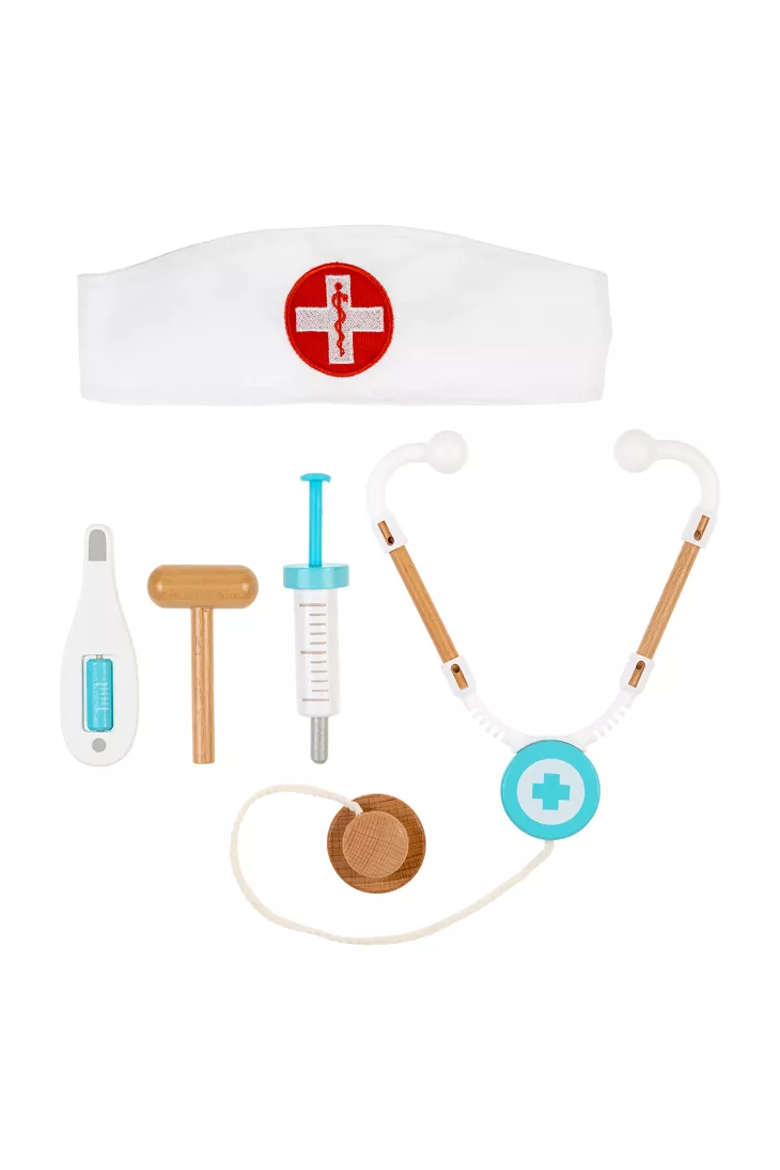 Doctor set Costume Set for Children, Includes Accessories, Alternate, color, White