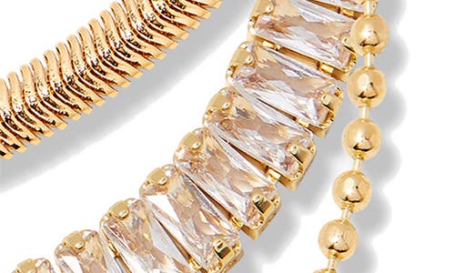 Brook & York Brook And York Priya Birthstone Tennis Bracelet Set In Gold April