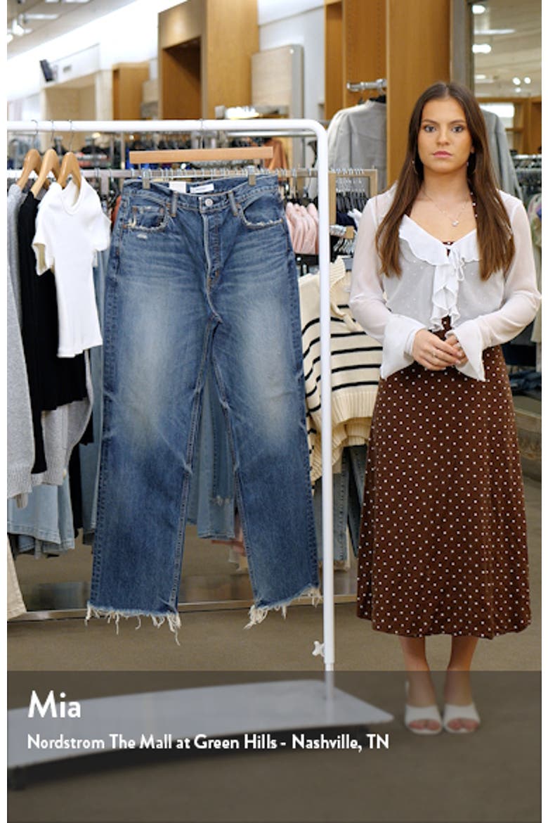 Ridgecrest High Waist Raw Hem Ankle Straight Leg Jeans video