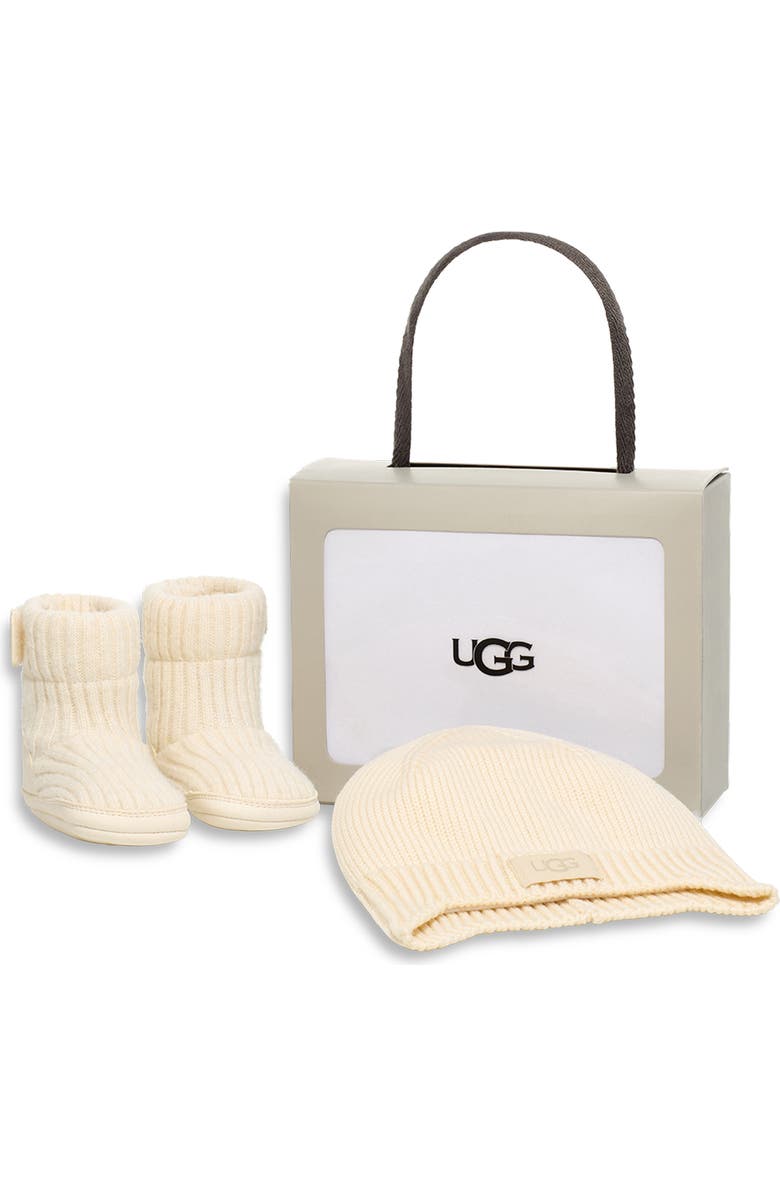 UGG<sup>®</sup> Skyler Bootie & Beanie Set, Main, color, Cream