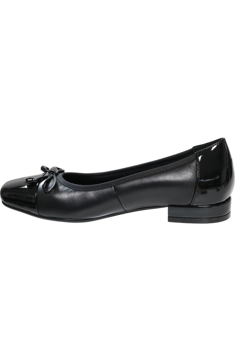 David Tate Alpha Square Toe Flat, Alternate, color, Black Nappa Patent