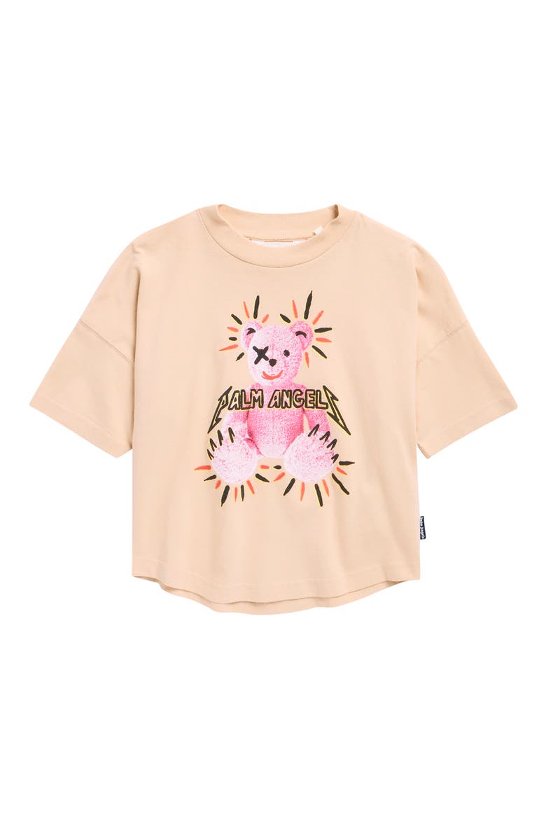 Punk Bear Graphic Tee, Main, color, BEIGE - ROSE PINK