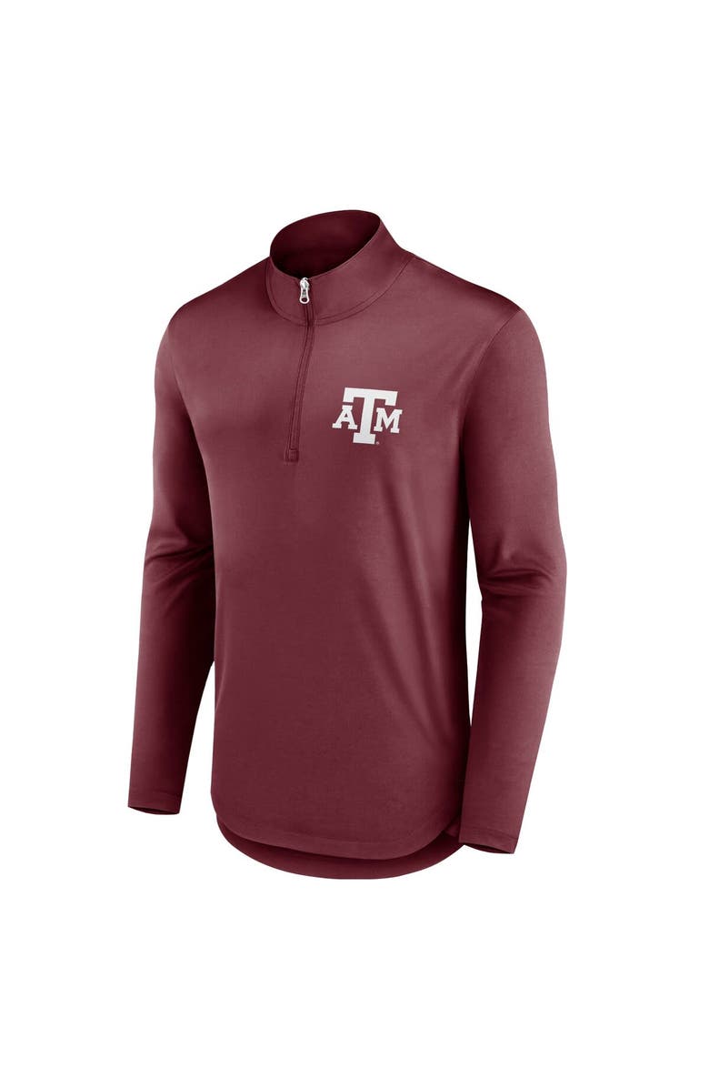 FANATICS Men's Fanatics Branded Maroon Texas A&M Aggies Quarterback Mock Neck Quarter-Zip Top, Alternate, color, Maroon