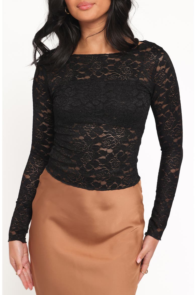 Iveta Lace Top, Main, color, BLACK