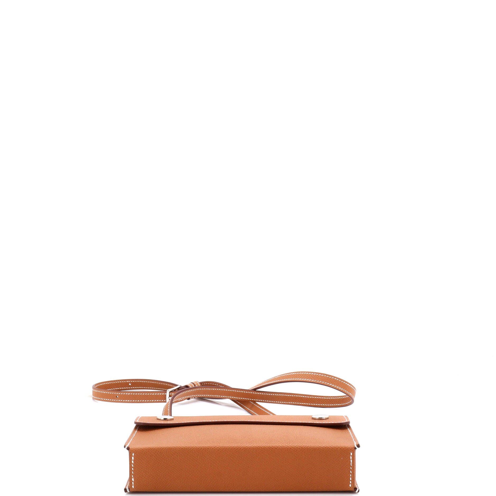 Pre-Owned Hermes Hermesnap Wallet Bag Epsom, Alternate, color, 