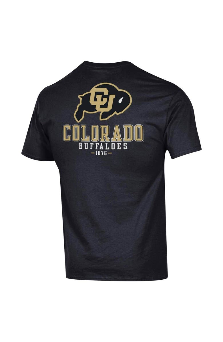 Champion Men's Champion Black Colorado Buffaloes Stack 2-Hit T-Shirt, Alternate, color, Black