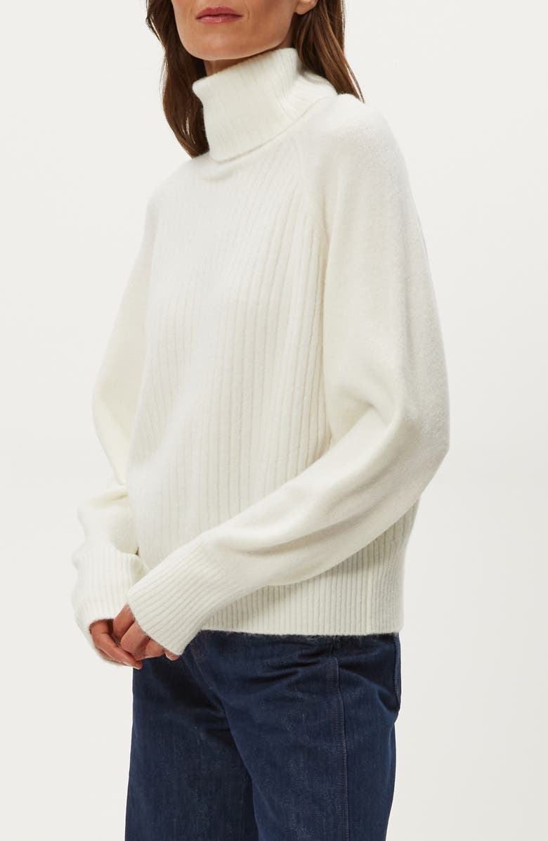 Michael Stars Storm Rib Turtleneck Sweater, Alternate, color, Ivory