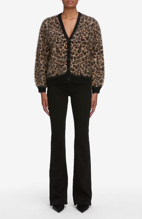 Frame The Brushed Leopard Cashmere Cardigan In Animal Print