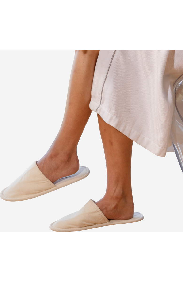 FluffCo | Hotel Comfort Hotel Slippers, Alternate, color, Off White