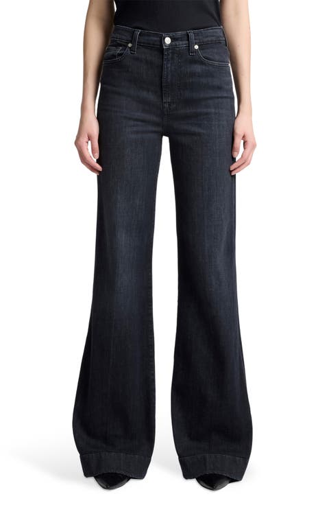 デニム・ジーパン 7 FOR ALL MANKIND Women Denim Pants JSRCC320NG BLACK Black Denim Jeans for Women | 7 For All Mankind