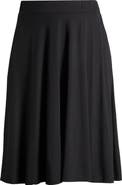 24seven Comfort Apparel Flowy Jersey Midi Skirt