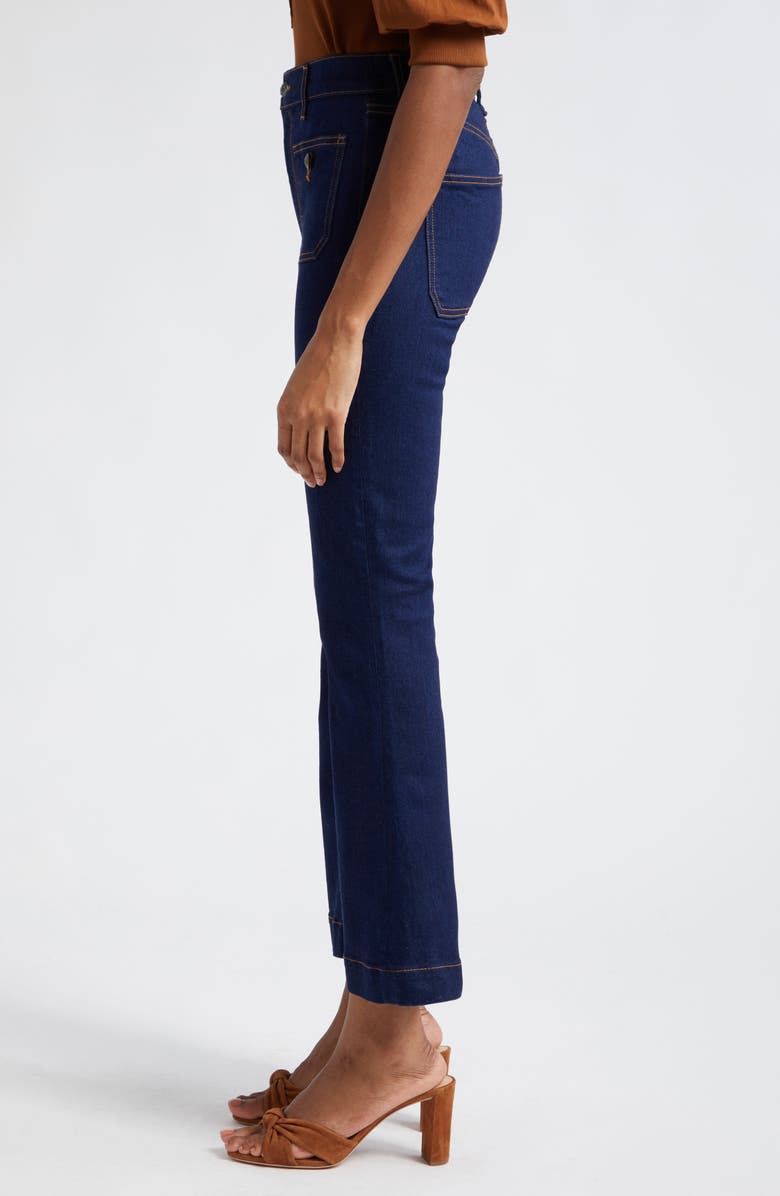 Veronica Beard Carson High Waist Ankle Flare Jeans, Alternate, color, Oxford