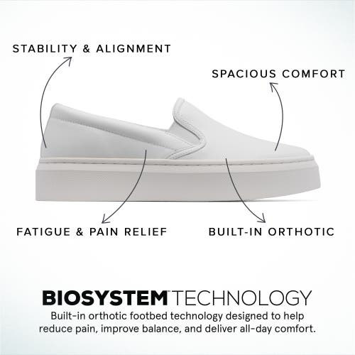 Abeo Jumpstreet Slip On In White Leather - Metatarsal