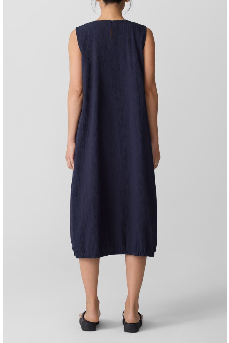 Sleeveless Stretch Organic Cotton Midi Lantern Dress, Alternate, color, INK