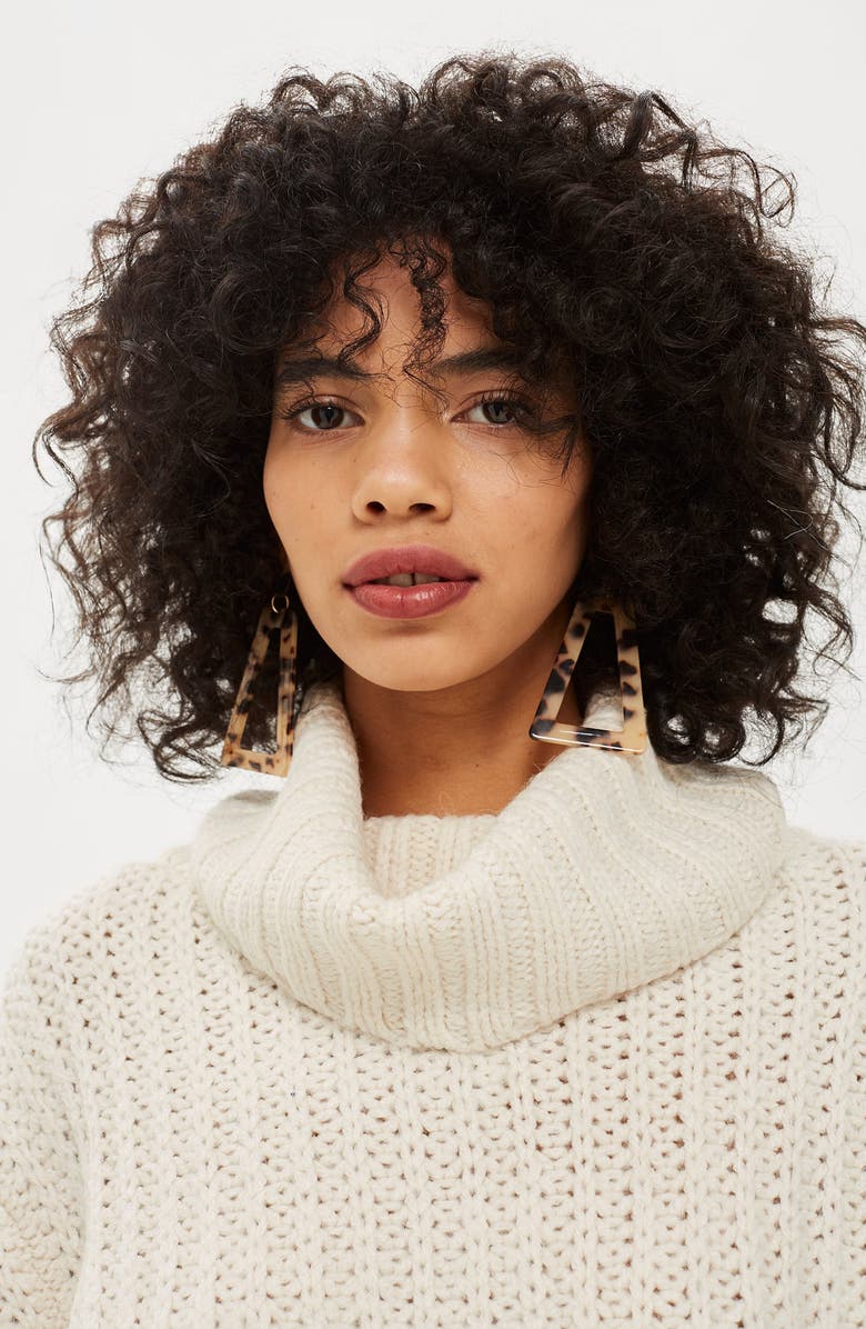 Topshop Chunky Roll Sweater, Alternate, color, 