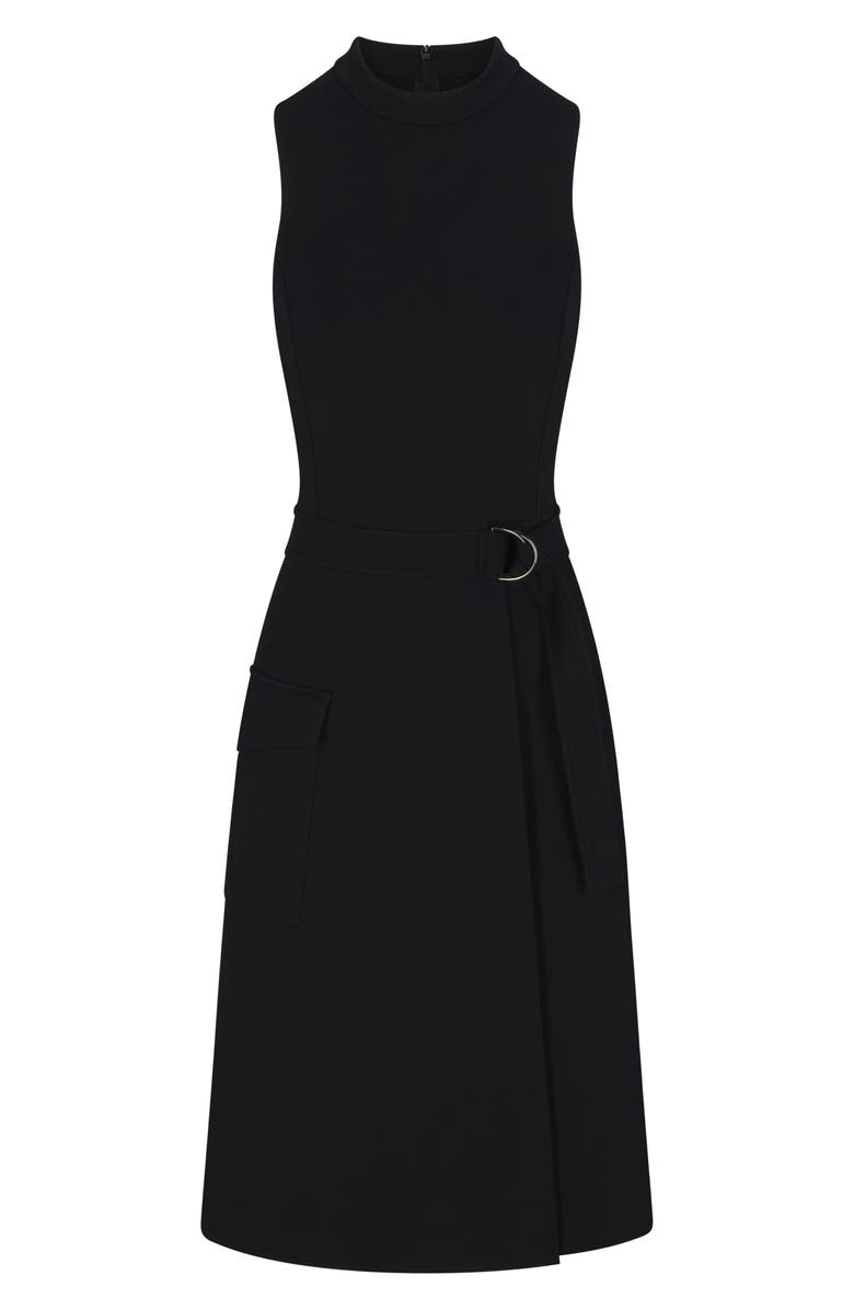 SPANX<sup>®</sup> Belted Sleeveless Ponte Cargo Dress, Alternate, color, Classic Black