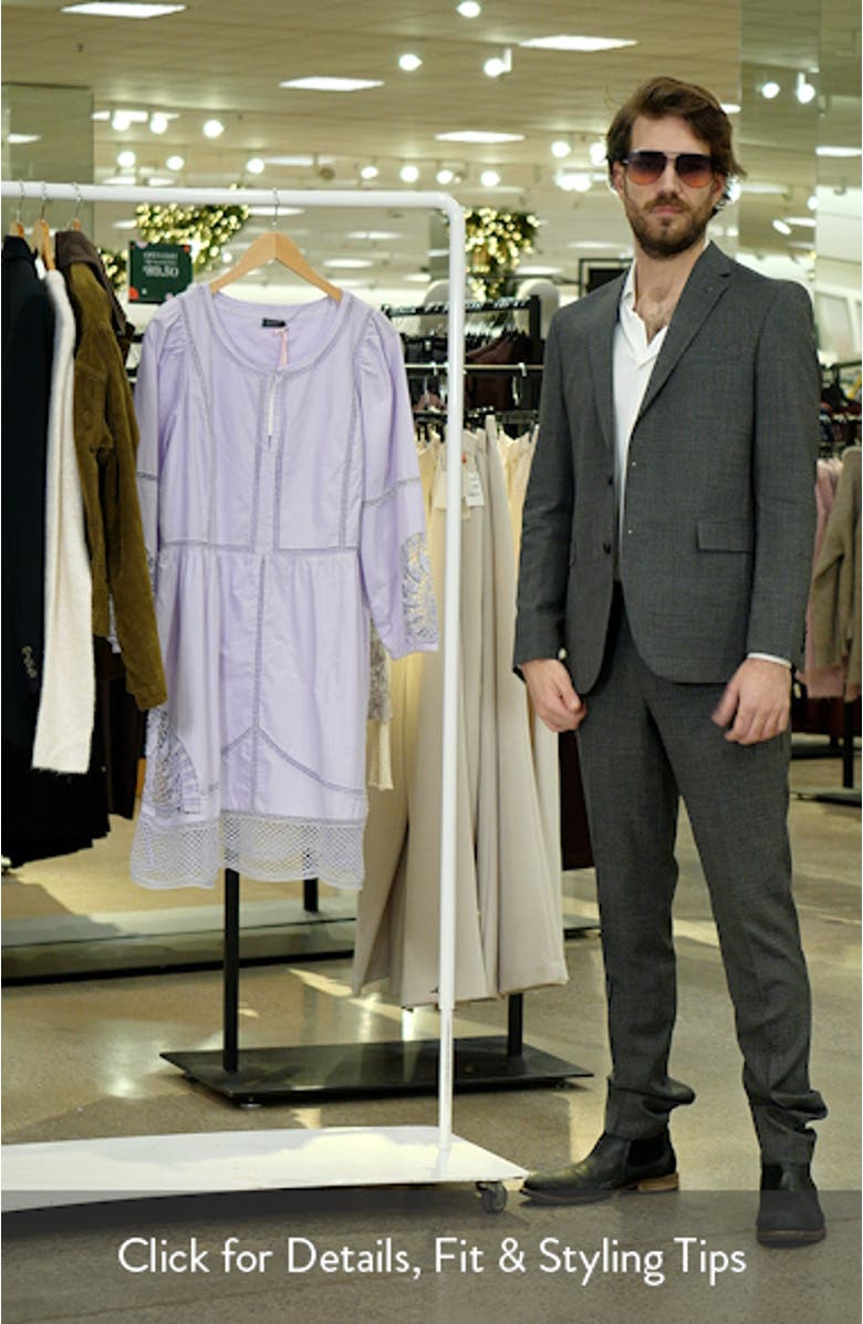 Open Stitch Inset Long Sleeve Dress, sales video thumbnail