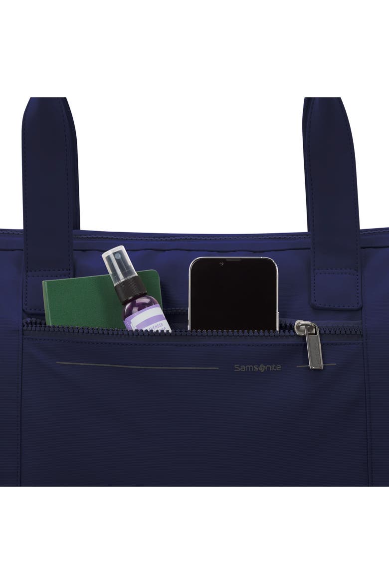 Better Than Basic 2 Piece Set Drop Bottom Weekender & Outline Pro Carry On Luggage, Alternate, color, Midnight Blue