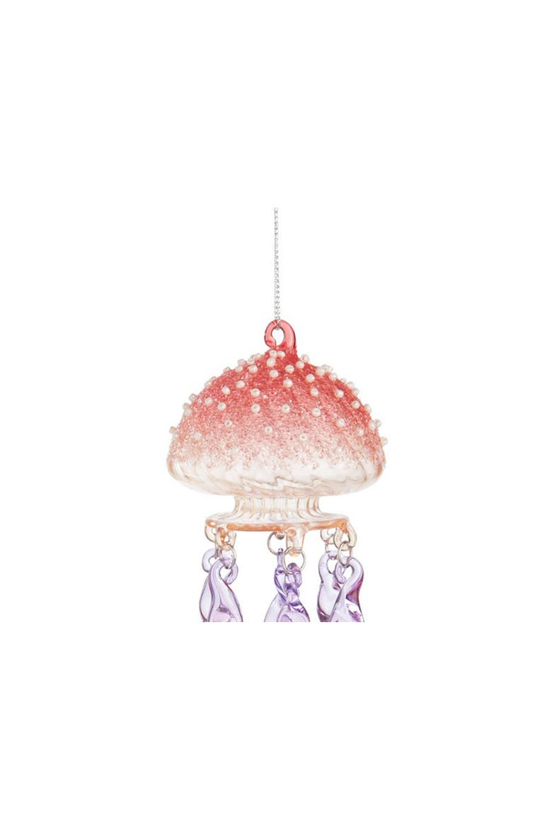 Pink Jellyfish Beaded Ornament, Alternate, color, Pink