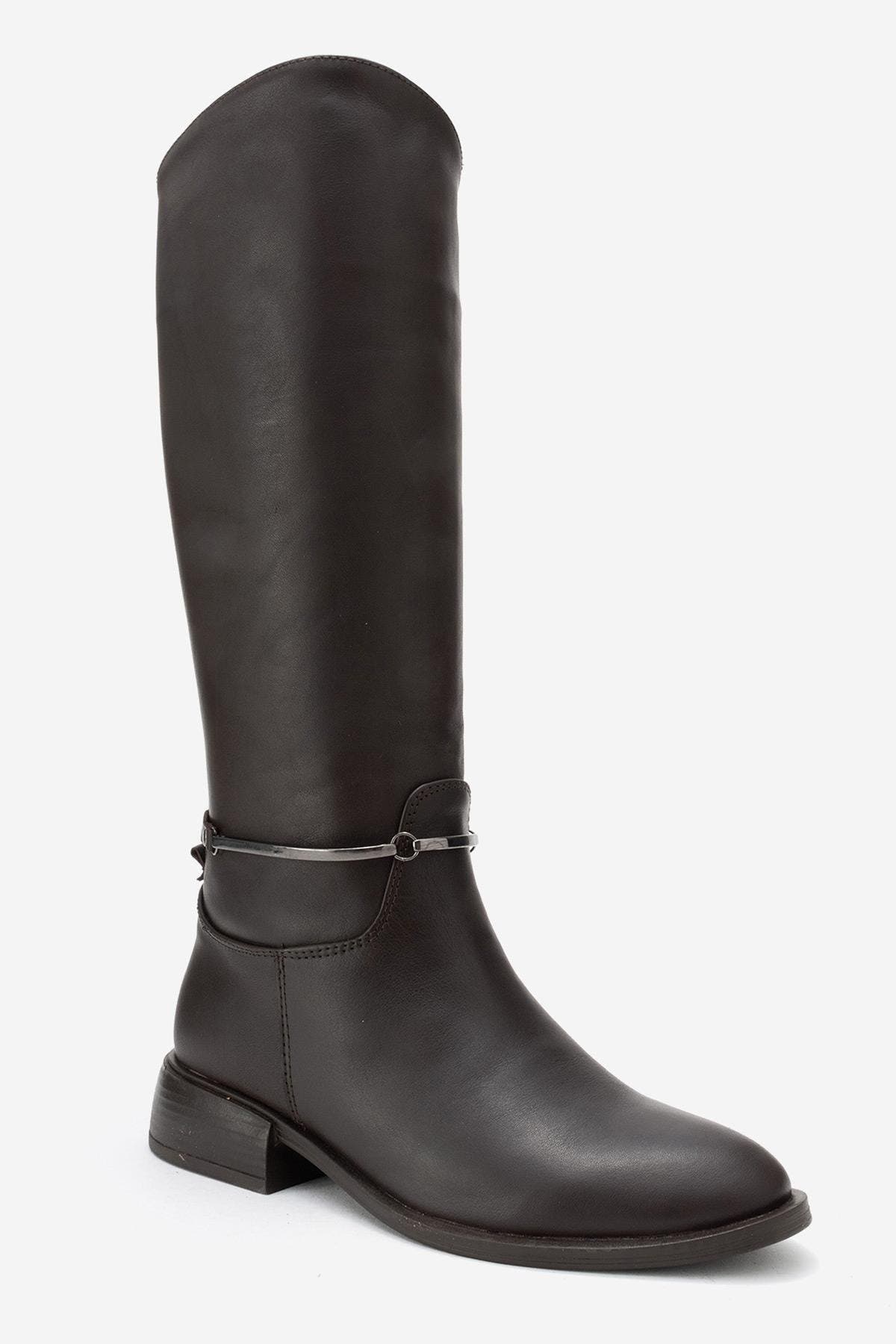 Ansel Leather Riding Boot, Main, color, Brown