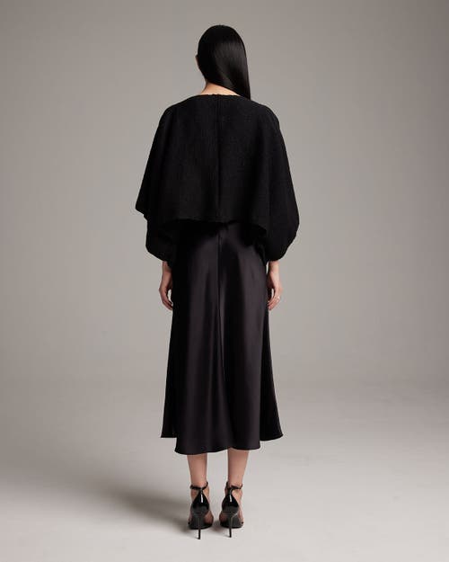 Voz Textured Cotton Bolero In Black