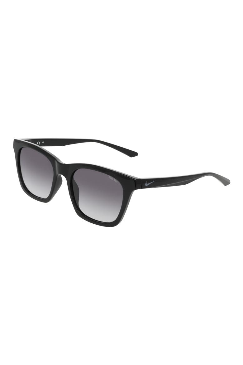 Vital Flow 53mm Gradient Tea Cup Sunglasses, Alternate, color, BLACK / SMOKE GRADIENT
