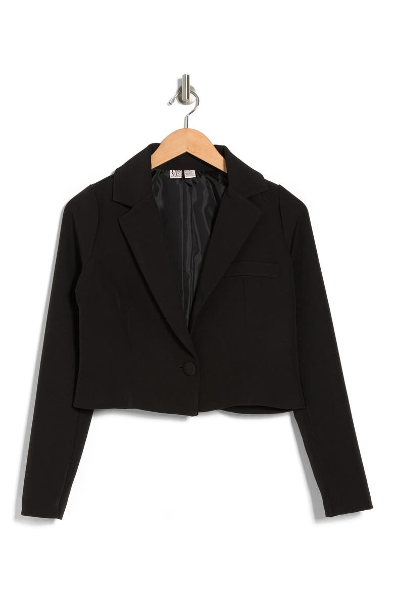 Jane Crop Blazer, Alternate, color, BLACK