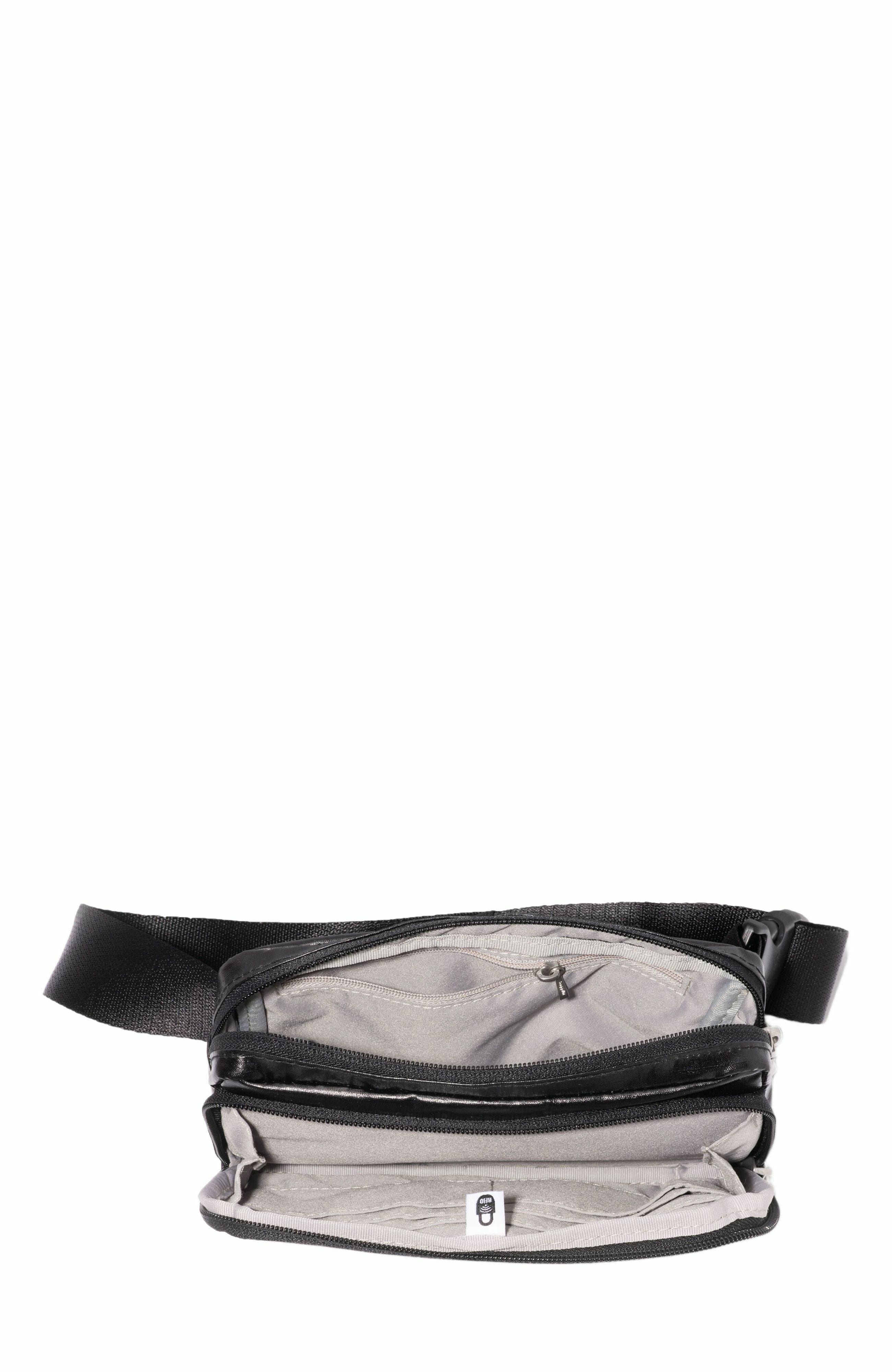 BAGGALLINI Modern Belt Bag Sling, Alternate, color, Black Gloss Ripstop
