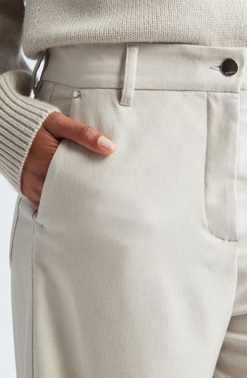 Max Mara Ermes Wide Leg Stretch Virgin Wool Trousers | Nordstrom