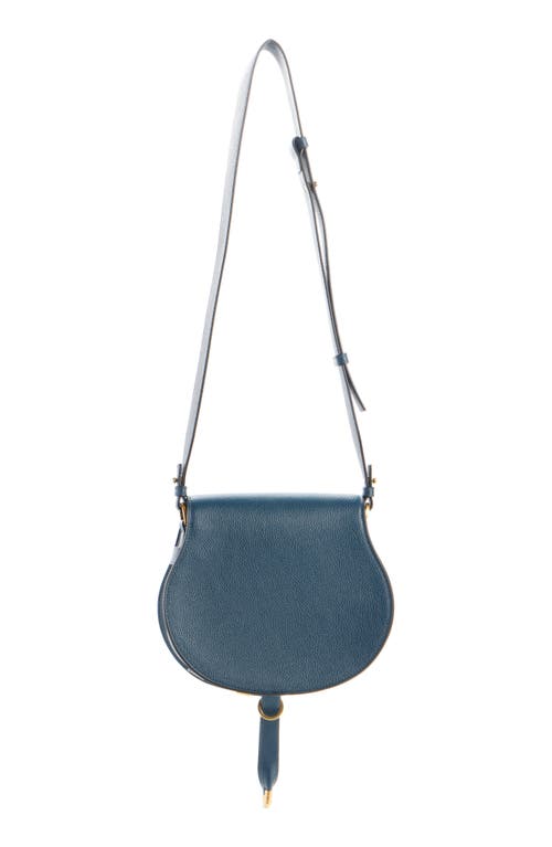Chloé Large Marcie Leather Crossbody Bag In Blue