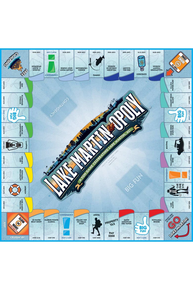 Lake Martin Opoly Board Game, Alternate, color, Multicolored