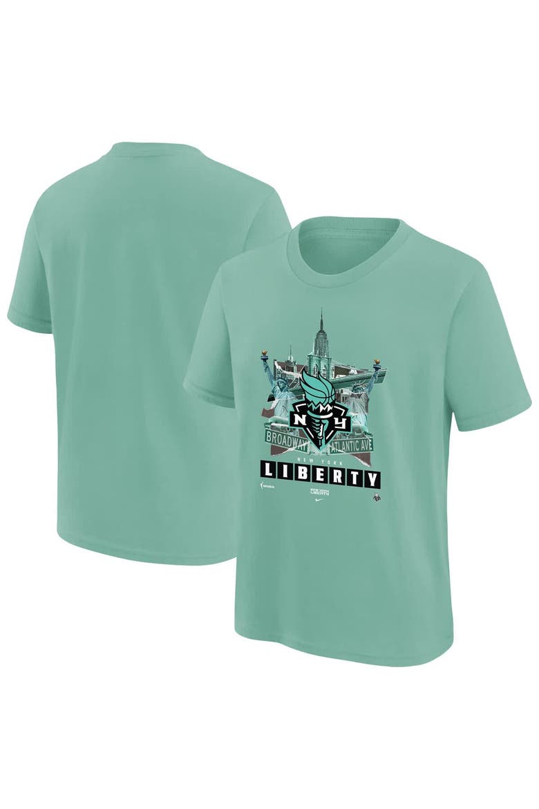 Youth Nike  Mint New York Liberty Original Content T-Shirt, Alternate, color, Mint