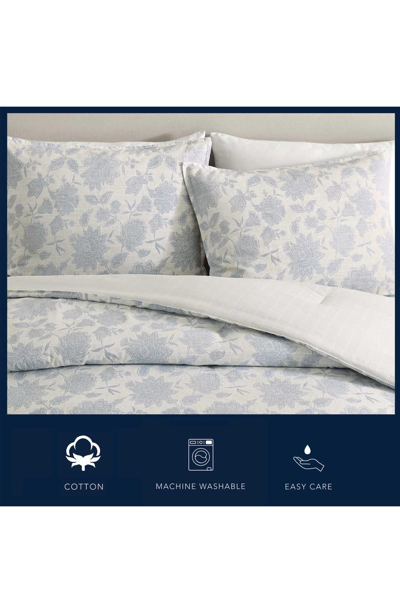 Nautica Elmwood Floral Cotton Comforter Set, Alternate, color, Lt-Pastel Blue