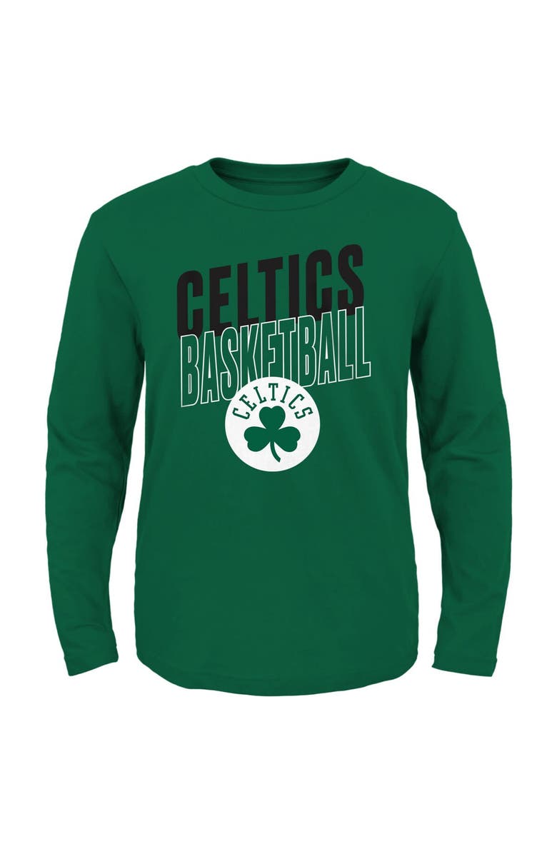 Outerstuff Preschool Kelly Green Boston Celtics Showtime Long Sleeve T-Shirt, Main, color, 