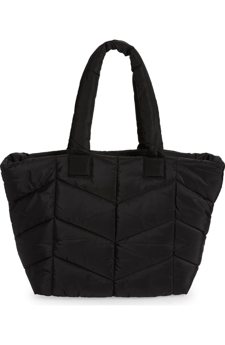 Topshop Chevron Quilted Tote Bag, Alternate, color,