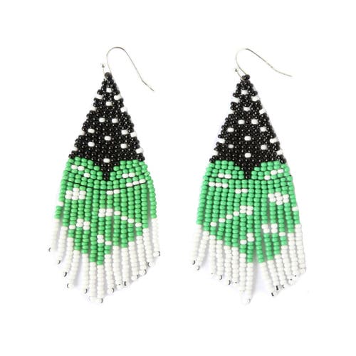Fosterie White Monstera Earrings In White