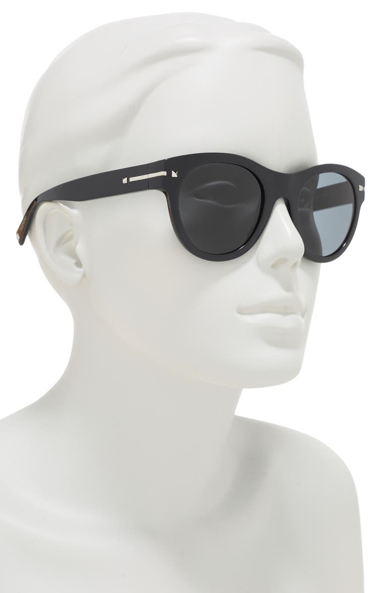 Valentino 51mm Round Sunglasses, Alternate, color, 