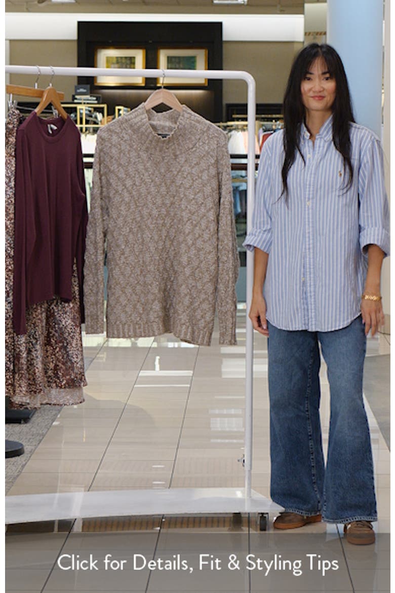 Diamond Cable Mock Neck Sweater video