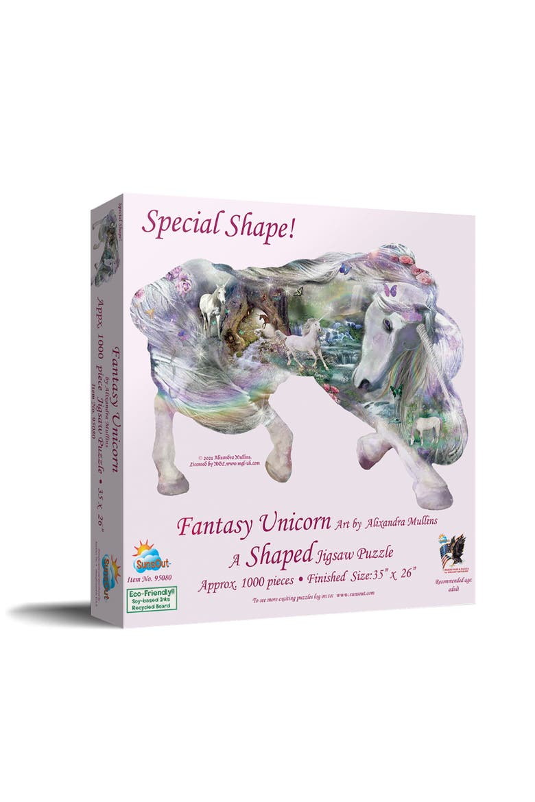 Fantasy Unicorn 850 piece Jigsaw Puzzle for Adults Special Shape, Main, color, Multicolor