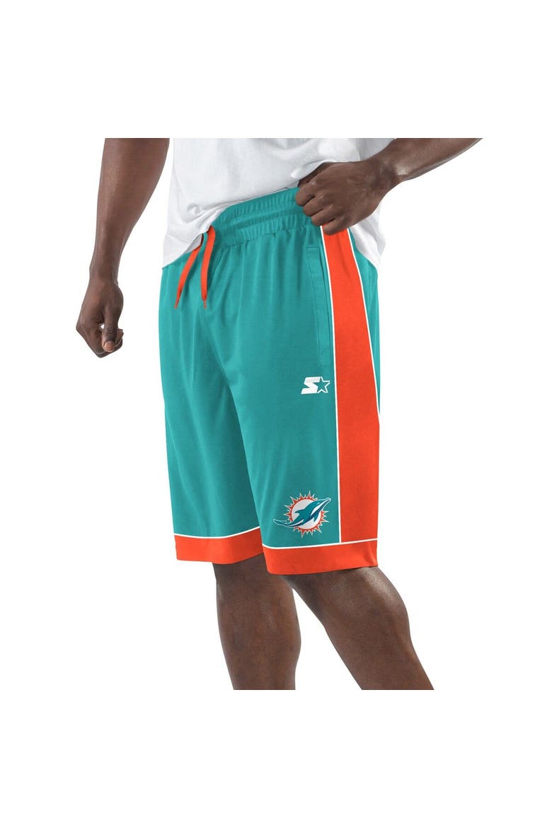 Men's Starter Aqua Miami Dolphins Throwback Fan Favorite Shorts, Alternate, color, Aqua