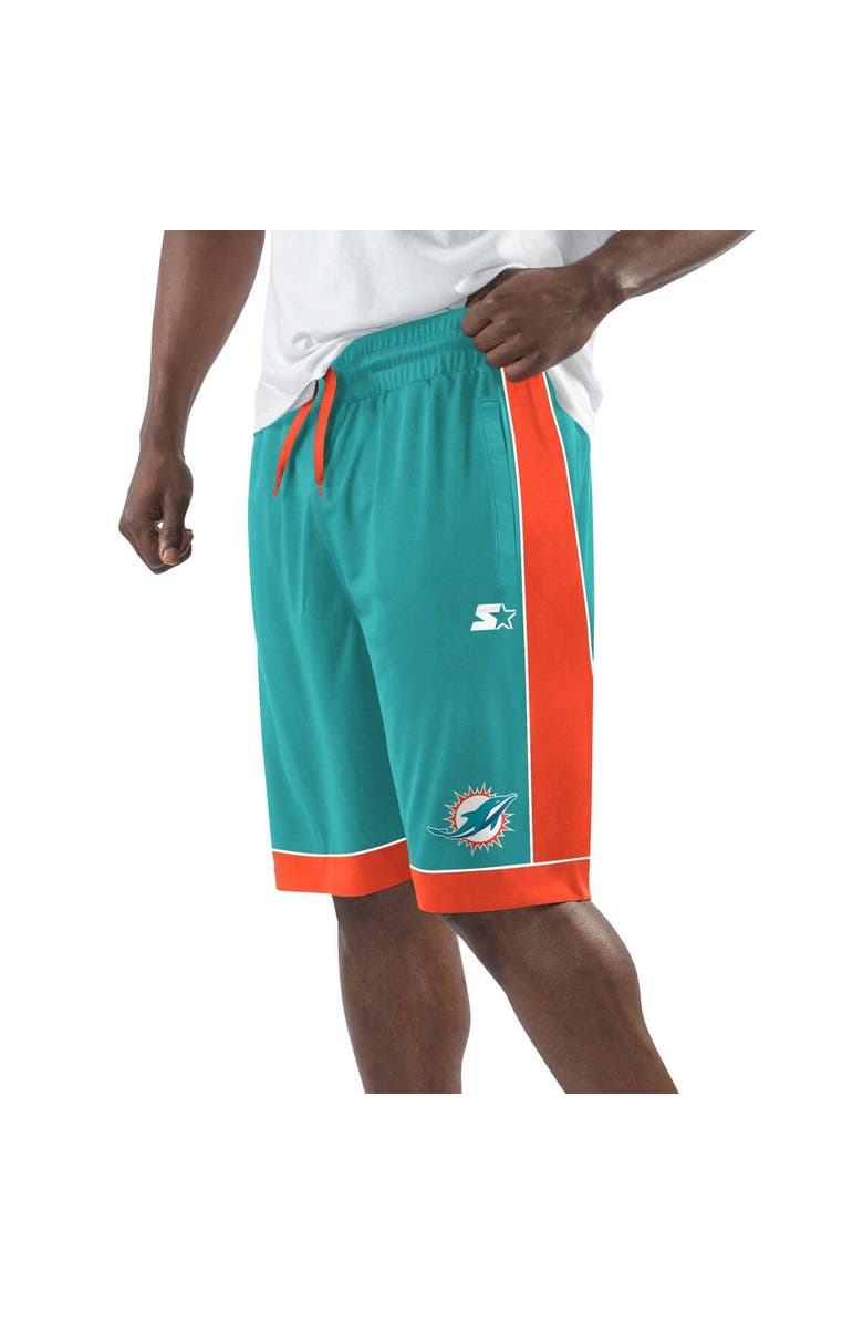 STARTER Men's Starter Aqua Miami Dolphins Throwback Fan Favorite Shorts, Alternate, color, Aqua